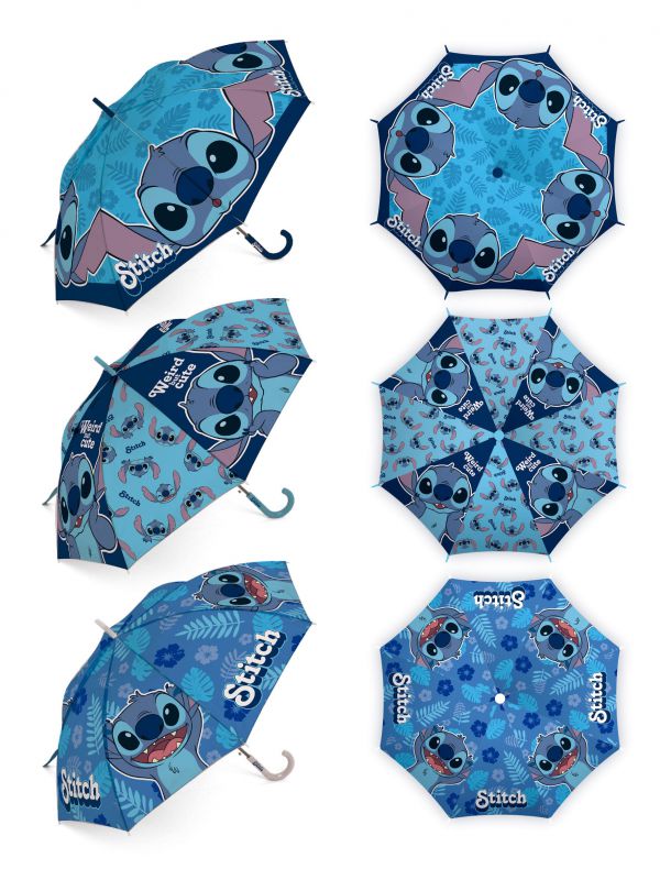 Paraguas de poliÉster de <span>lilo</span> <span>&</span> <span>stitch</span>, 8 paneles, diÁmetro 86cm, apertura automÁtica